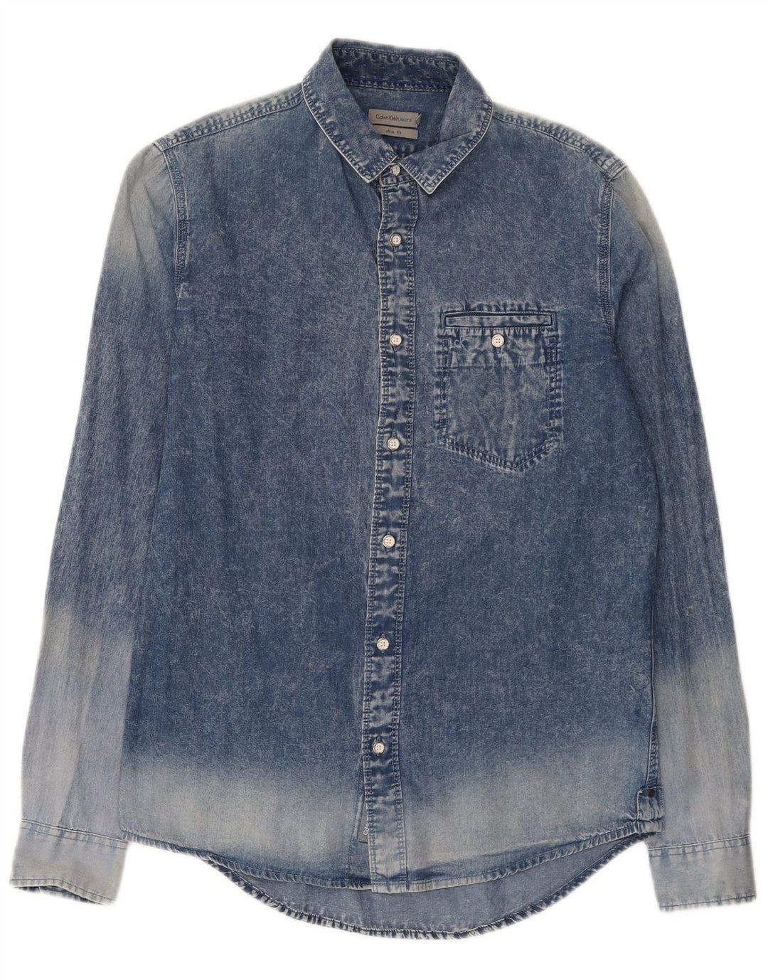 Calvin Klein Jeans Herren Slim Fit Jeanshemd Klein Blau