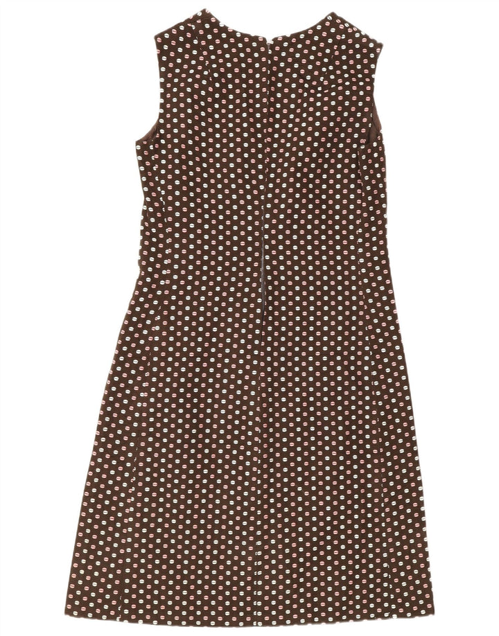 Vintage Damen 3-Knopf-2-teiliges Set IT 48 XL Braun gepunktet