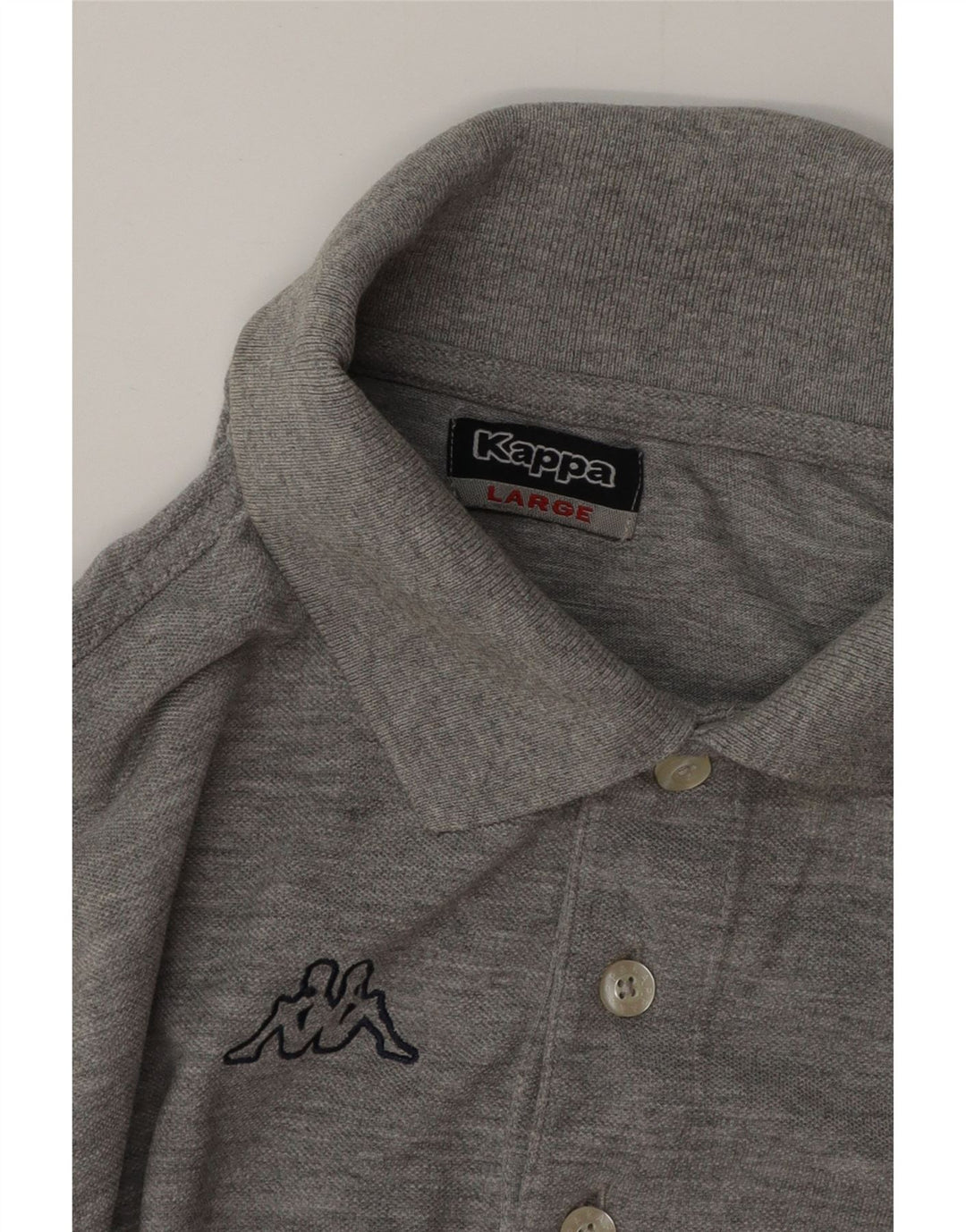 Kappa Herren-Poloshirt, große graue Baumwolle