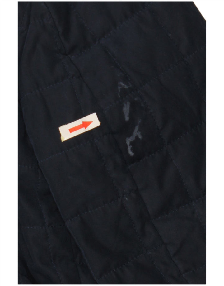 NAUTICA Wattierter Damenmantel mit Kapuze, UK 14, Größe L, Marineblau, Polyester