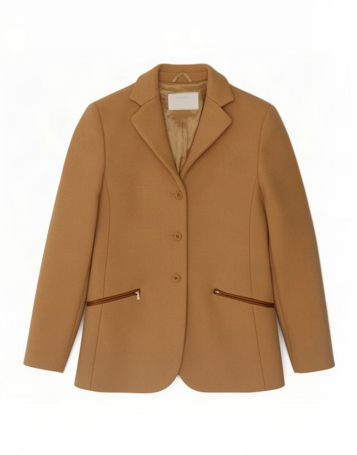 Prada Damen 3-Knopf-Blazerjacke IT 38 XS Beige Wolle Klassisch