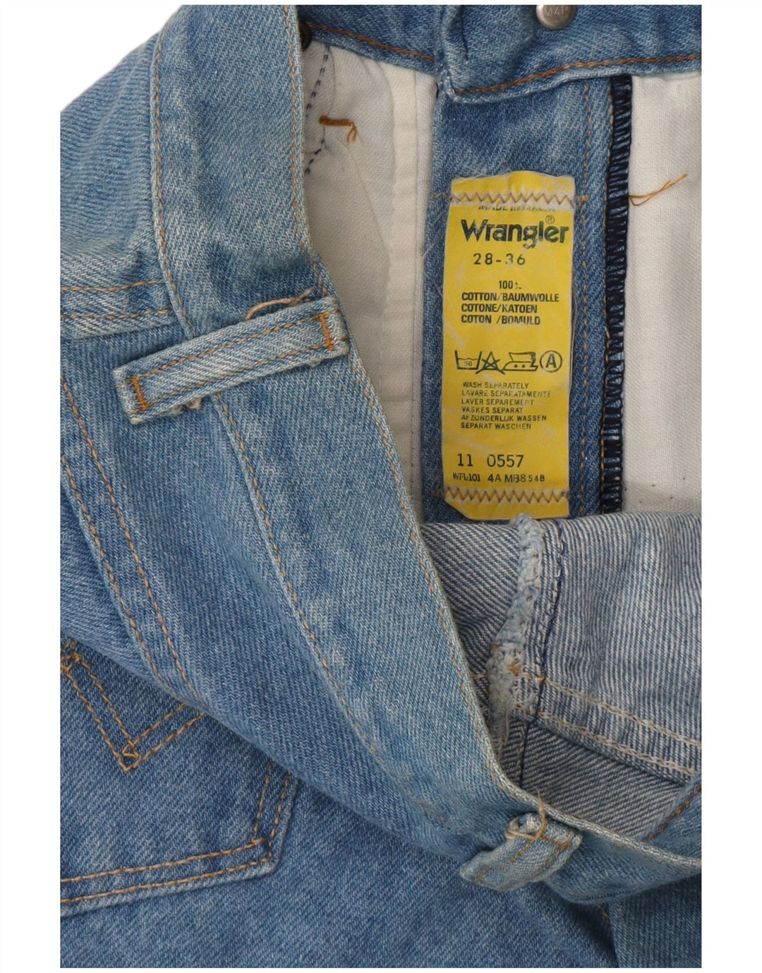 Wrangler Damen Slim Jeans W28 L36 Blaue Baumwolle