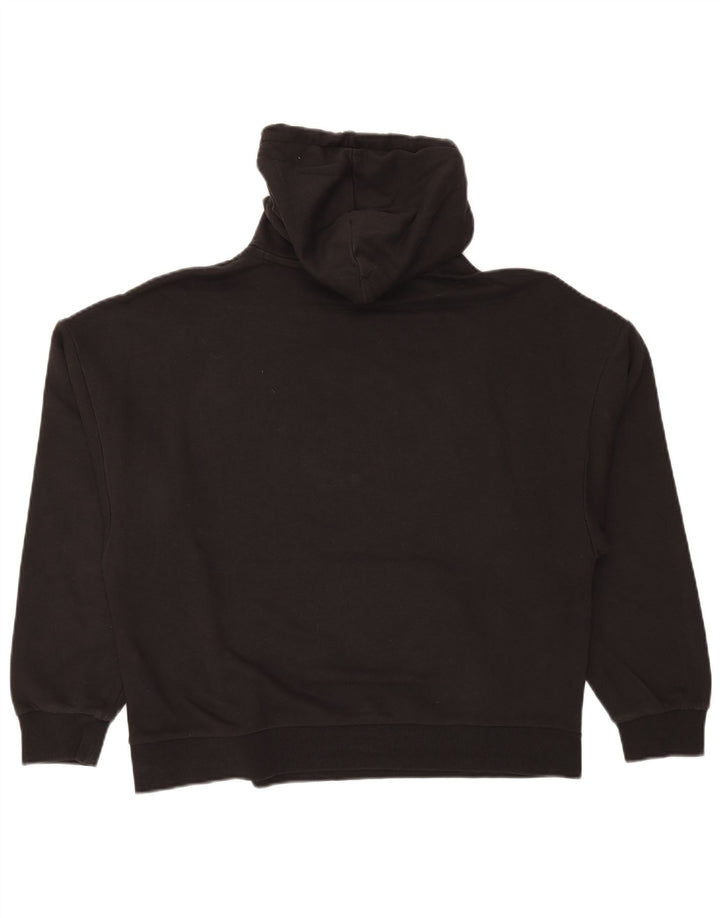 PUMA Damen Graphic Hoodie Pullover UK 16 Large Schwarz Baumwolle