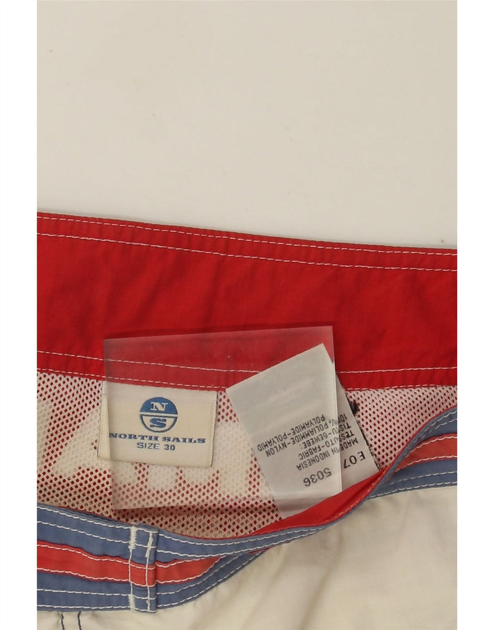 North Sails Damen-Badeshorts UK 14 Medium Off White Colourblock
