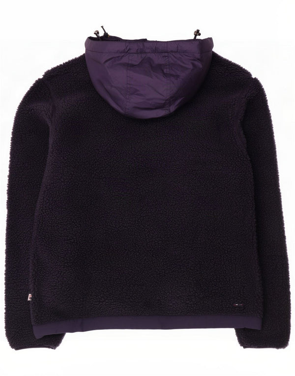 Napapijri Herren-Fleecepullover mit Kapuze und Reißverschluss, groß, marineblaues Polyester