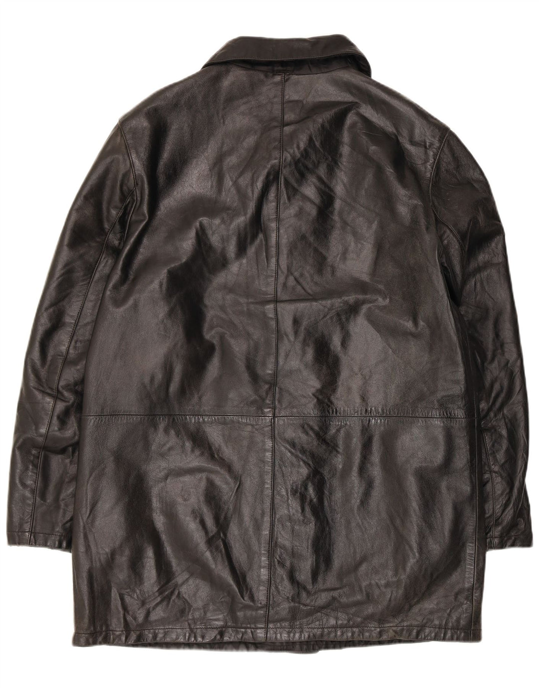 Dibi Herren Ledermantel IT 50 großes schwarzes Leder