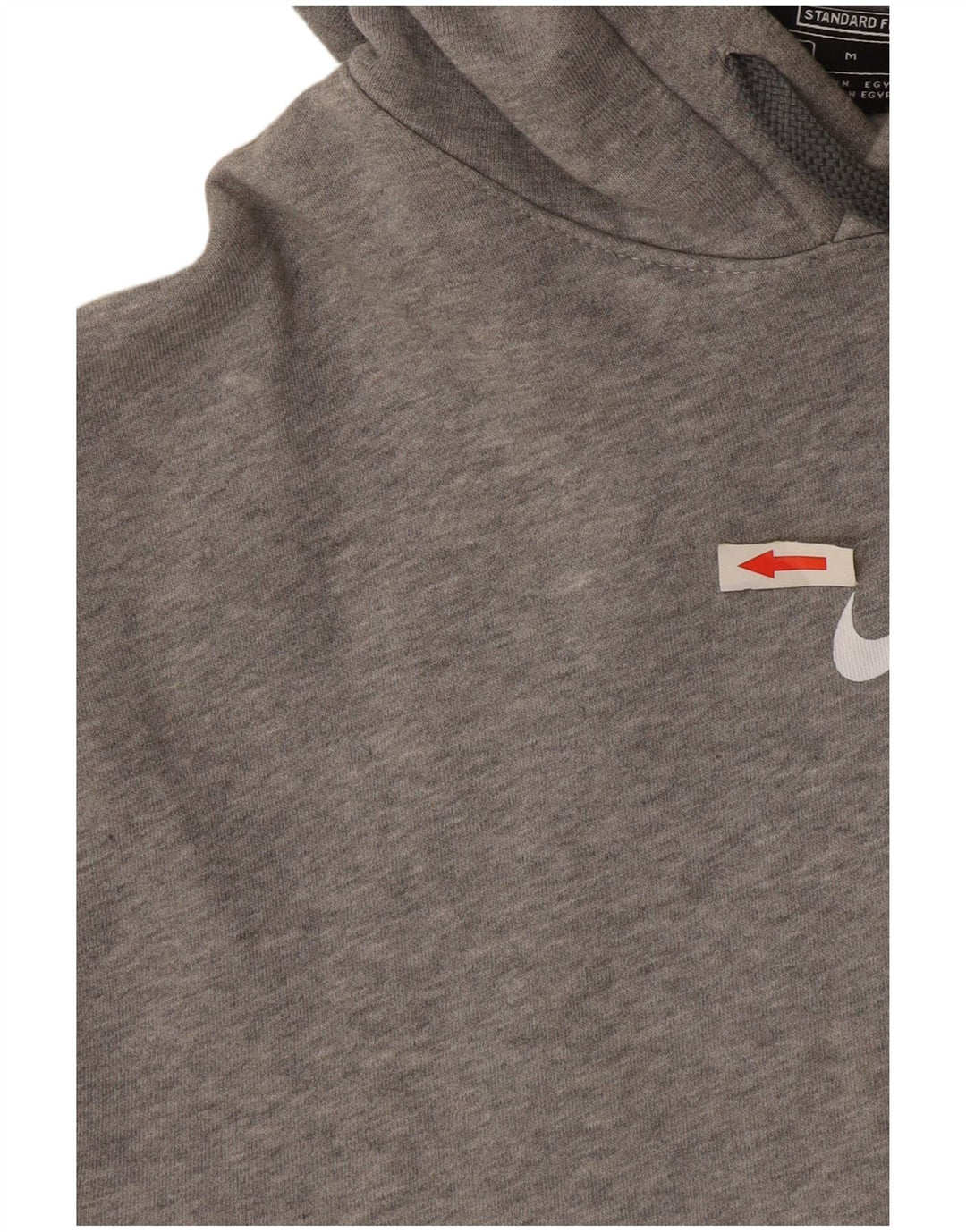 Nike Herren Graphic Standard Fit Kapuzenpullover aus mittelgrau gefleckter Baumwolle