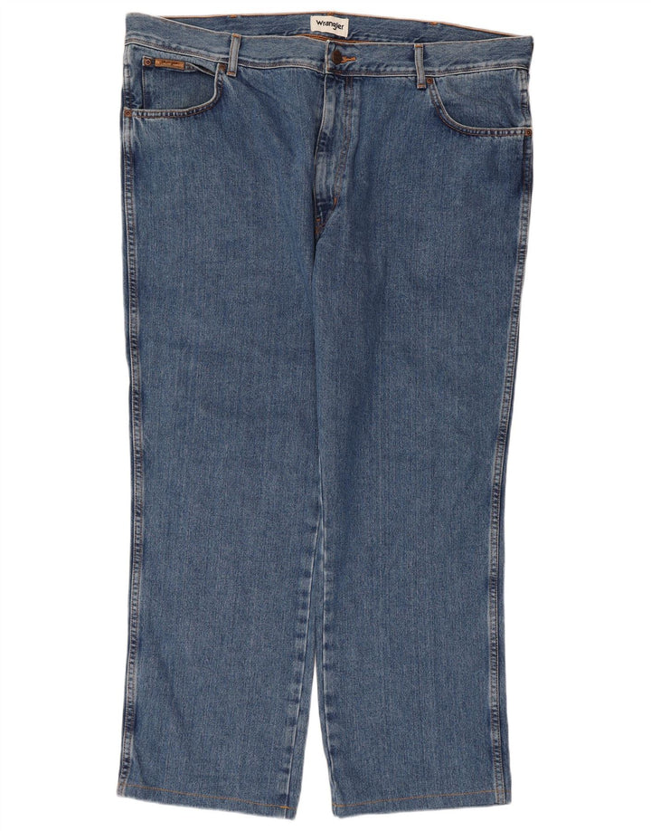 Wrangler Herren Texas Straight Jeans W42 L28 Blaue Baumwolle