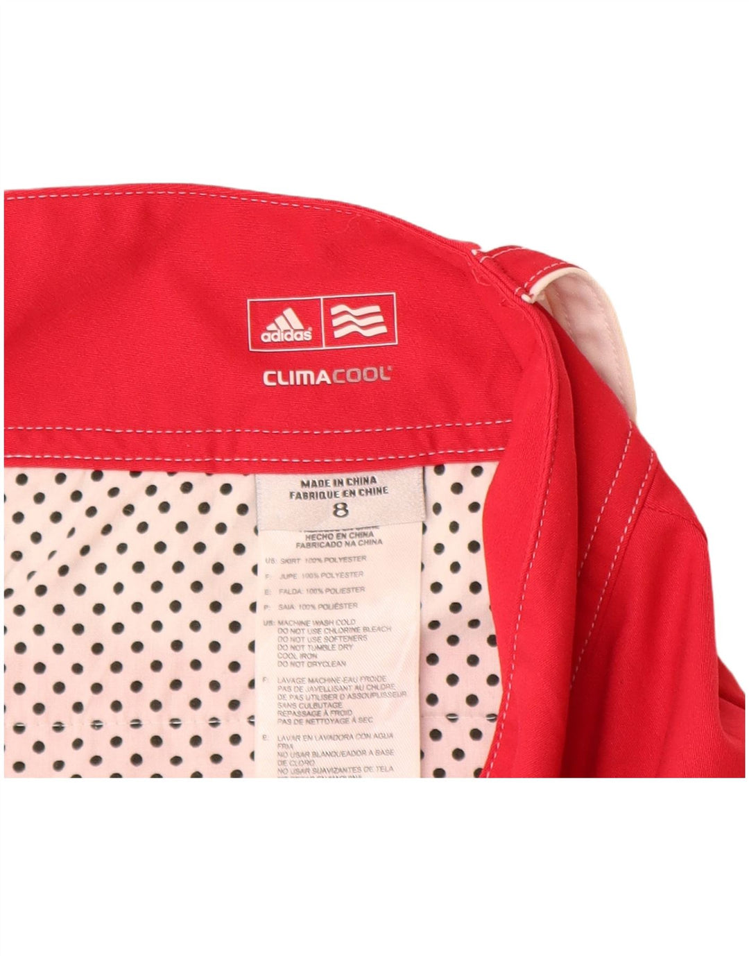 Adidas Damen Climacool Minirock US 8 Medium W30 Rot Polyester