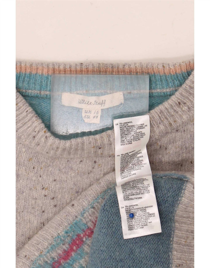 White Stuff Damen-Pullover mit Rundhalsausschnitt, Gr. 42, Größe L, mehrfarbig
