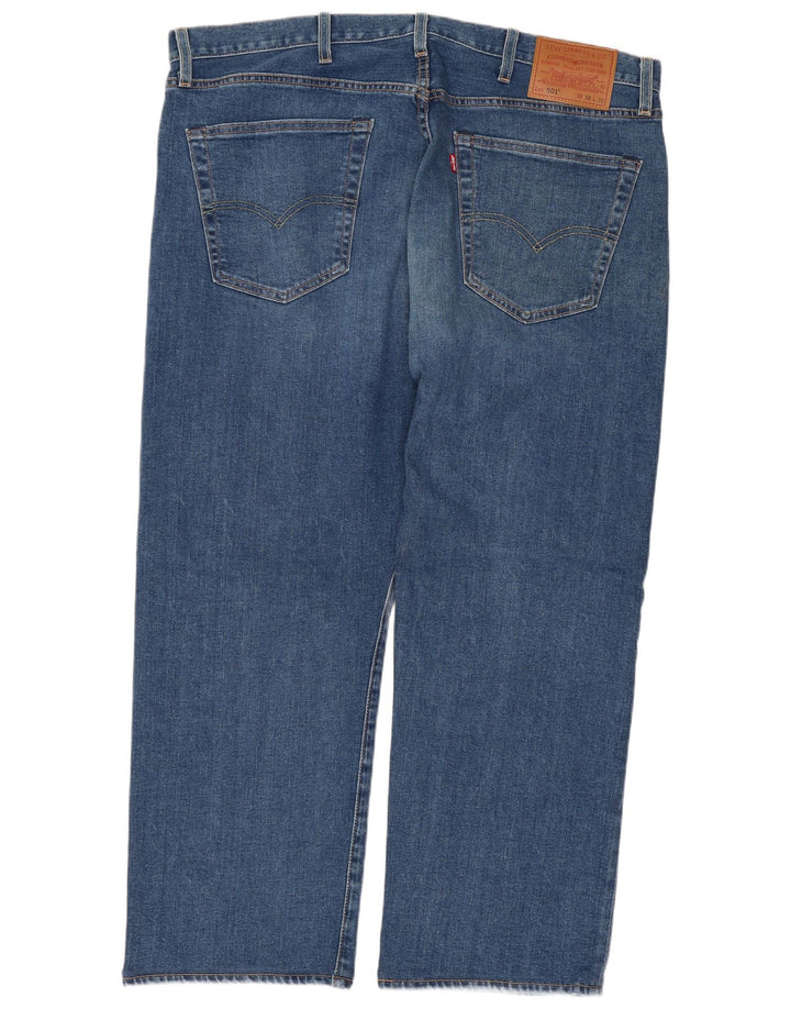 Levi's Herren 501 verkürzte gerade Jeans W38 L25 blaue Baumwolle