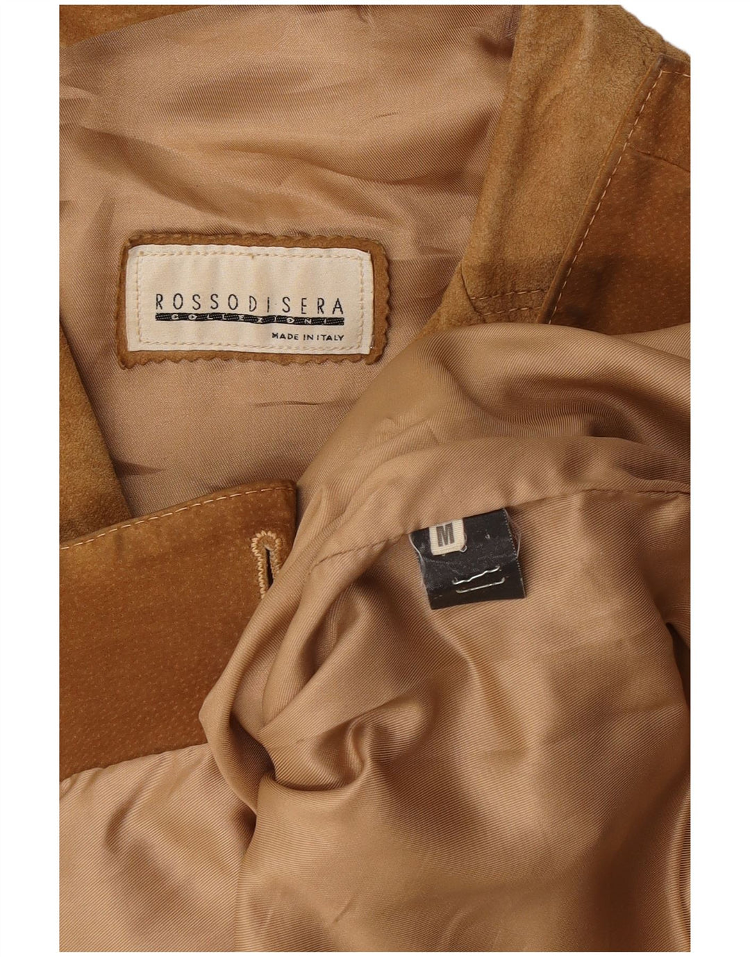 Rossodisera Damen 3-Knopf-Wildleder-Blazerjacke UK 14 Mittelbeige