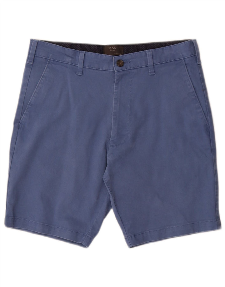 MARKS & SPENCER Herren Chinoshorts W30 mittelblaue Baumwolle