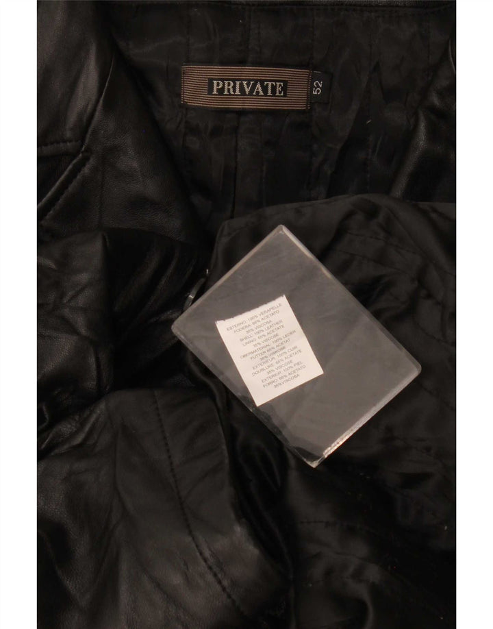 Private Herren Ledermantel IT 52 XL Schwarz