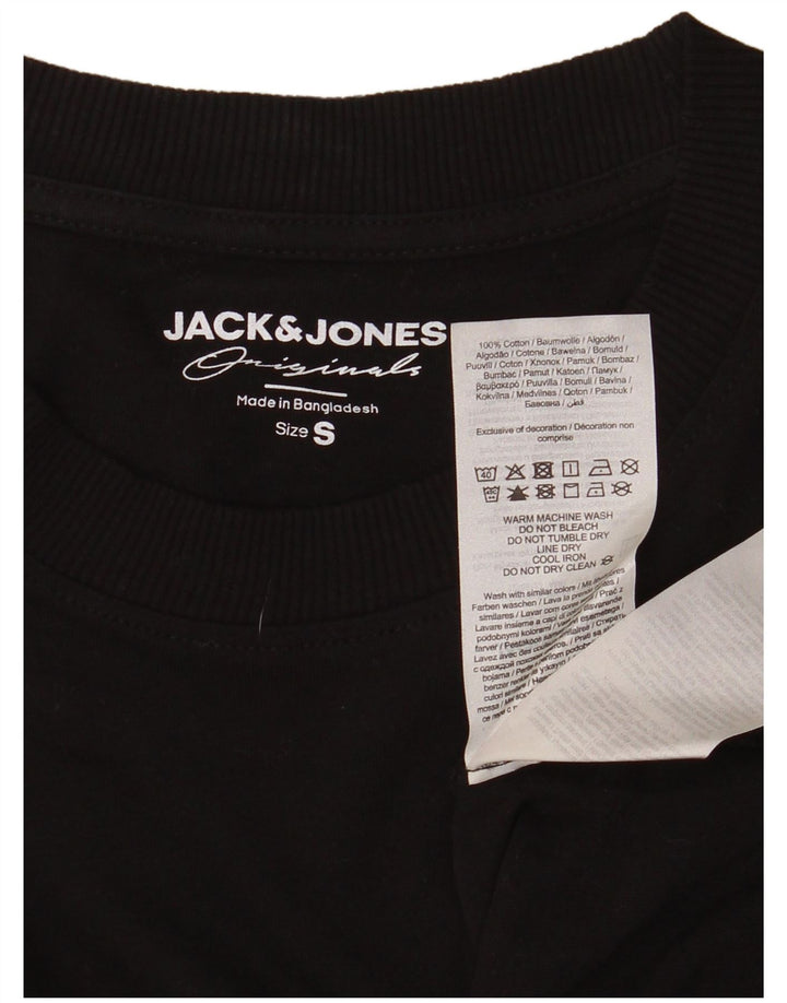 JACK & JONES Herren-Top, langärmelig, Größe S, Schwarz, Baumwolle