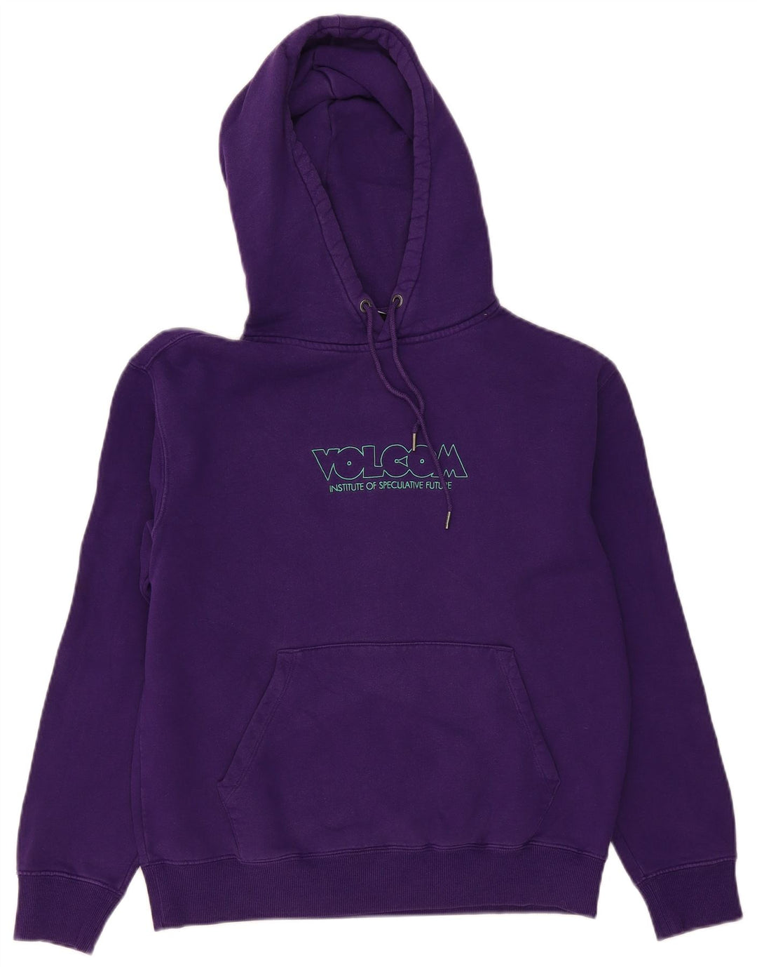 VOLCOM Womens Graphic Oversized Hoodie Pullover UK 10 Small Lila