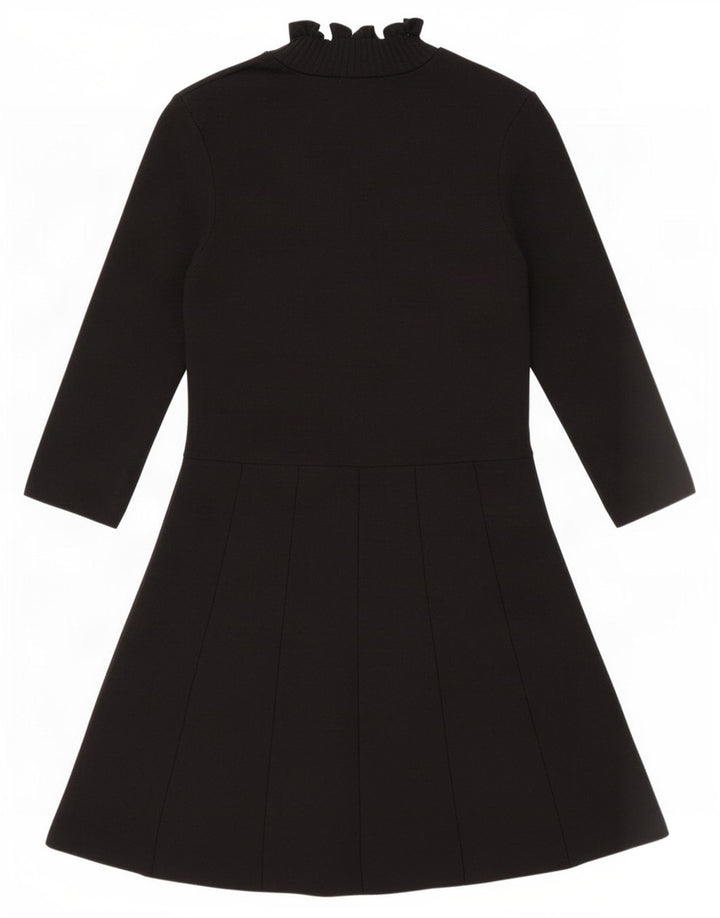 Zara Damen-Kleid in A-Linie mit 3/4-Ärmeln, Größe M, Schwarz, Polyamid
