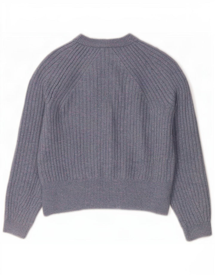 Marks & Spencer Damen Crop Oversized Cardigan Pullover UK 10 Small Blau