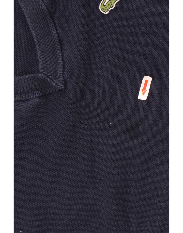 Lacoste Womens Crop V-Ausschnitt Pullover Pullover Größe 38 Medium Marineblau Baumwolle