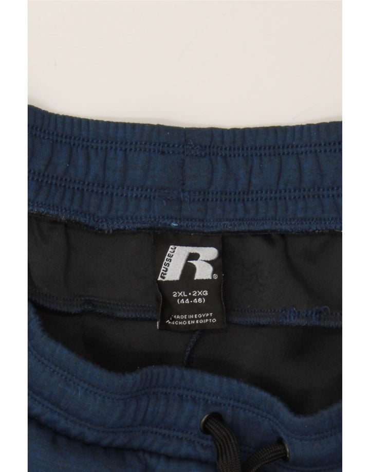 RUSSELL ATHLETIC Mens Sport Shorts 2XL  Navy Blue Polyester Vintage Russell Athletic and Second-Hand Russell Athletic from Messina Hembry 