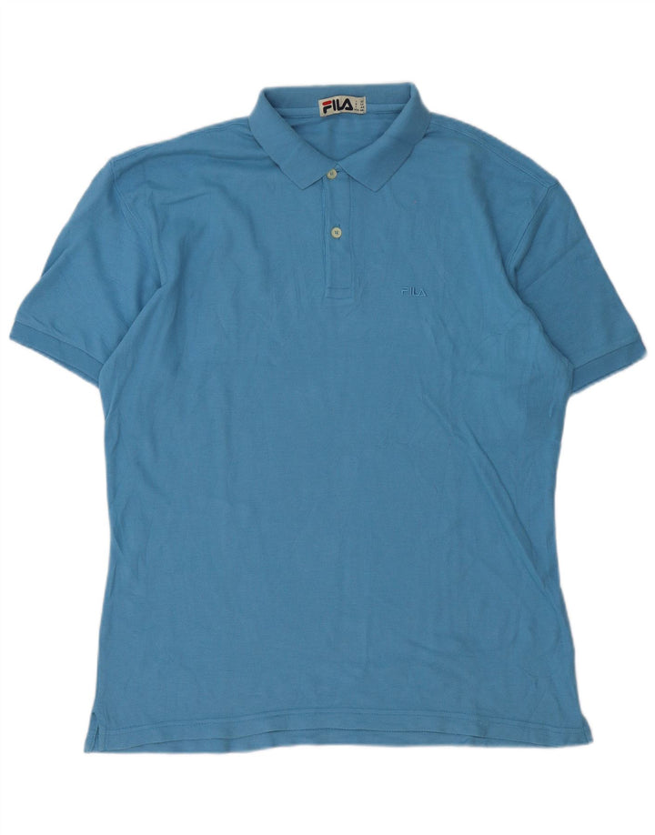 Fila Herren Poloshirt IT 52 Große blaue Baumwolle