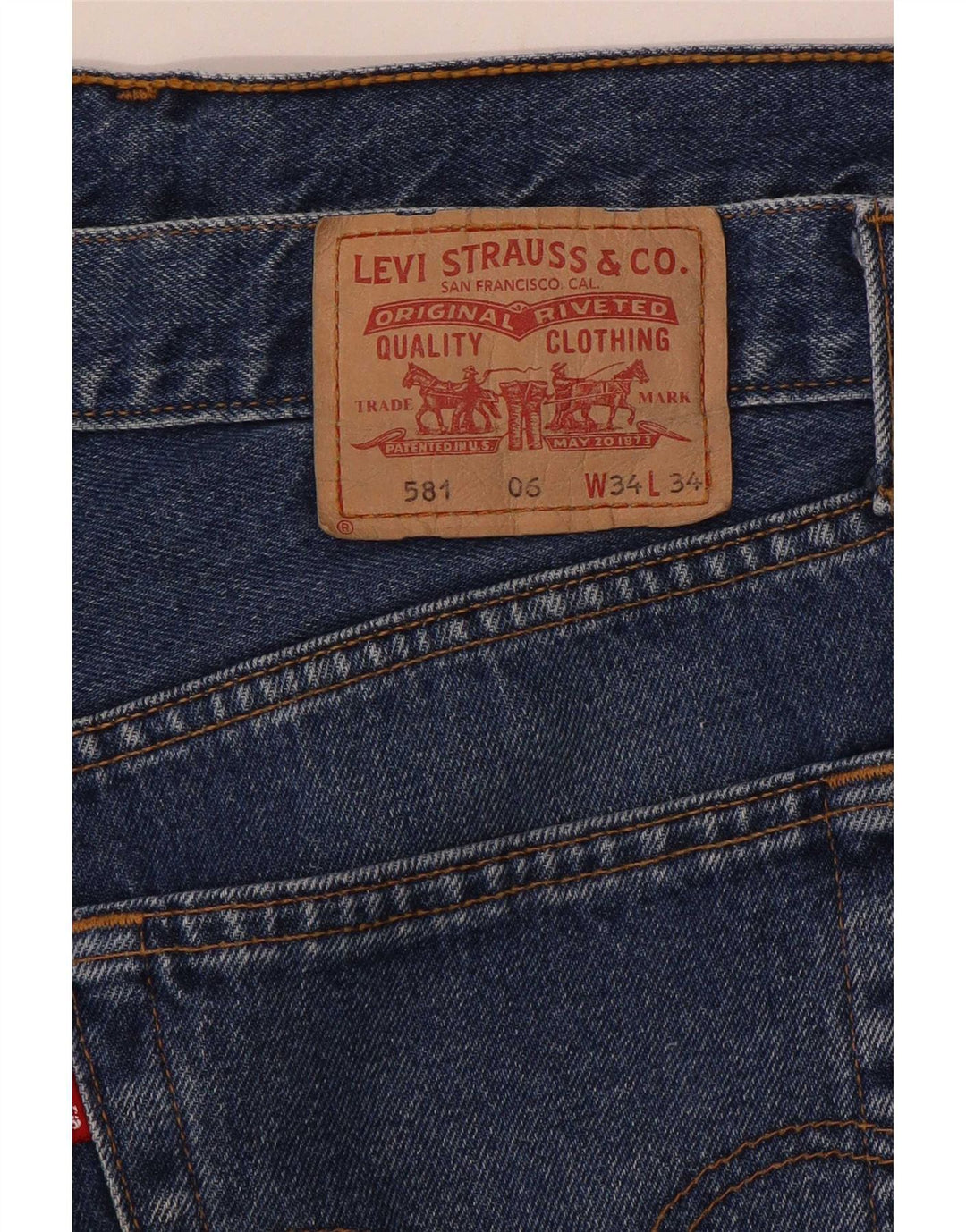 Levi's Herren 581 Straight Jeans W34 L34 Blau