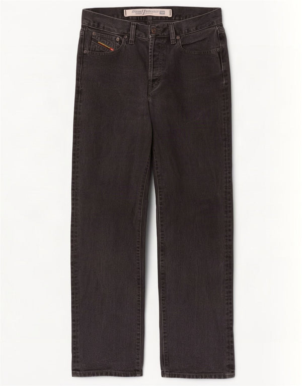 Diesel Herren Straight Jeans W31 L31 Schwarze Baumwolle