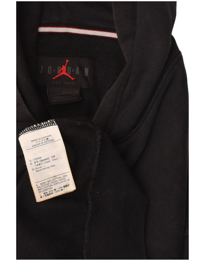 Jordan Herren Kapuzenpullover, groß, aus schwarzer Baumwolle