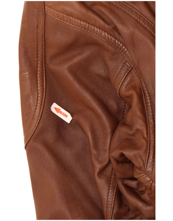 Kartel Herren Lederjacke UK 40 Großes braunes Leder