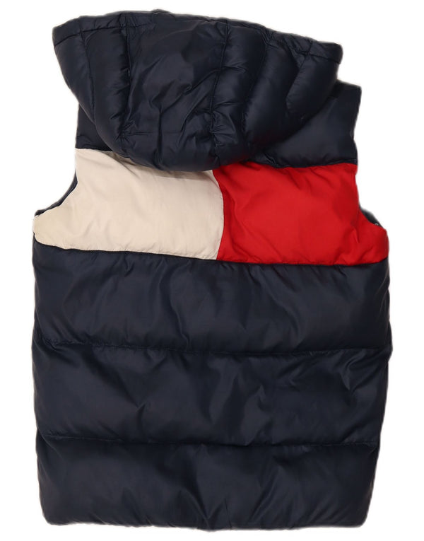 Tommy Hilfiger Wattierte Weste mit Kapuze für Jungen, 13–14 Jahre, Marineblau, Farbblock