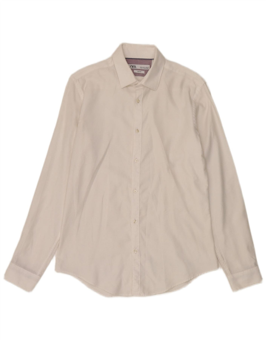 Zara Herren Slim Fit Hemd Mittelweiß