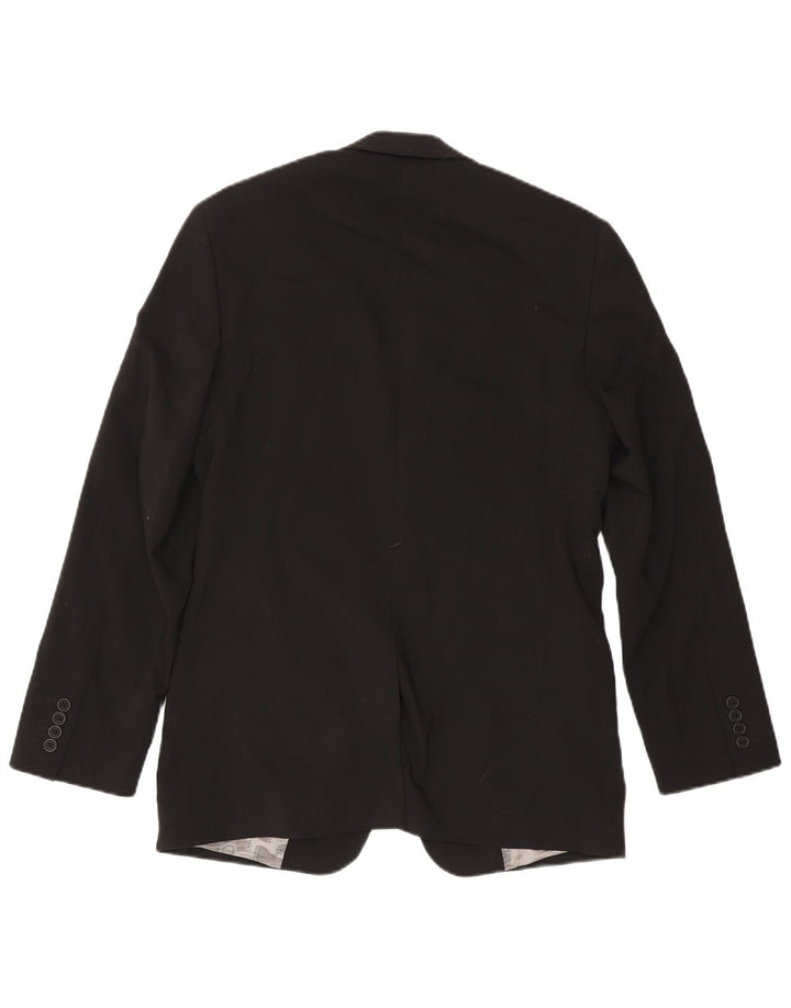 Ted Baker Herren-Blazer mit 2 Knöpfen, UK 38, mittelschwarze Wolle
