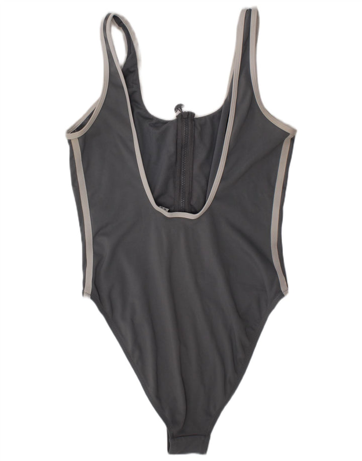 Adidas Damen Bademode UK 12 Mittelgrau Polyester Sport