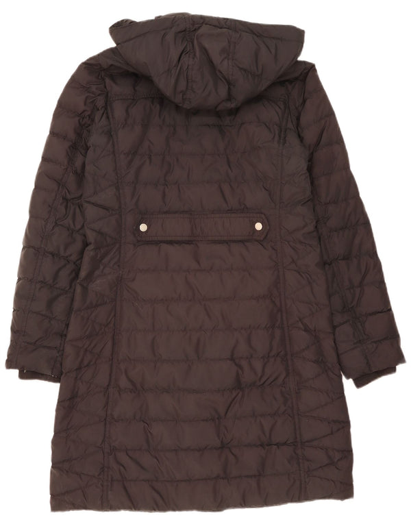 Tommy Hilfiger Wattierter Damenmantel mit Kapuze, UK 16, Small, Schwarz, Polyester