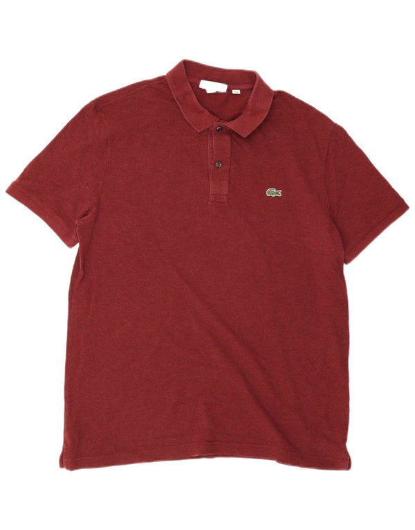 Lacoste Herren-Poloshirt mit schmaler Passform, Größe 6 XL, kastanienbraune Baumwolle