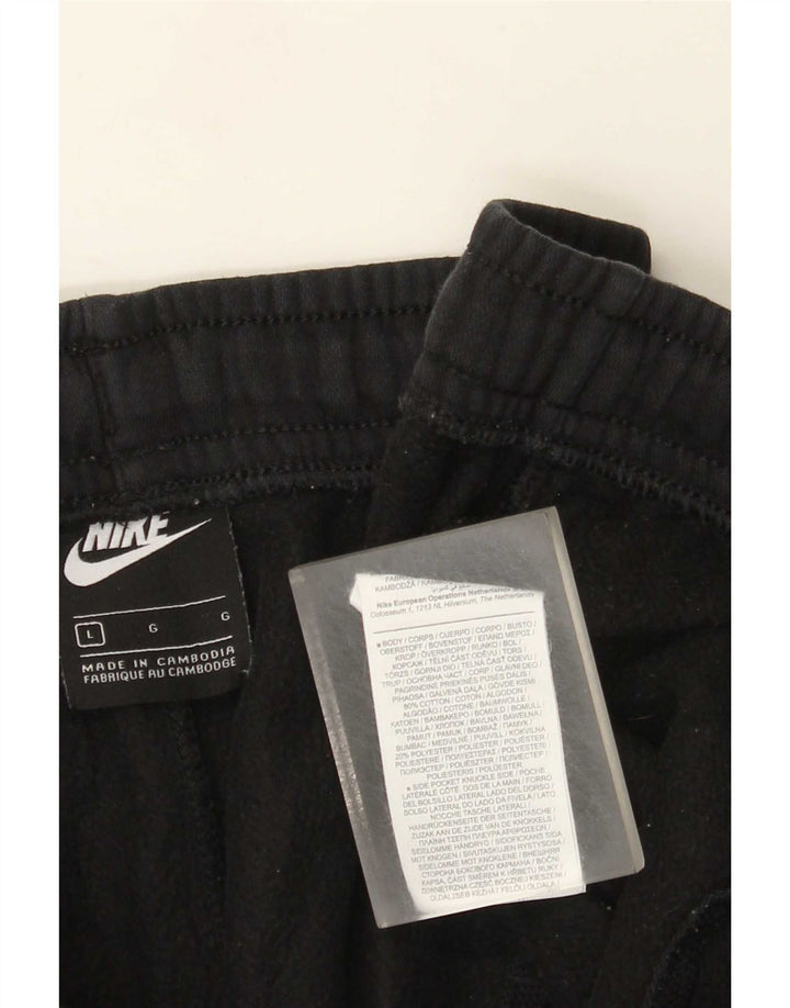 Nike Herren-Trainingshose, Jogginghose, Größe L, Schwarz, Baumwolle