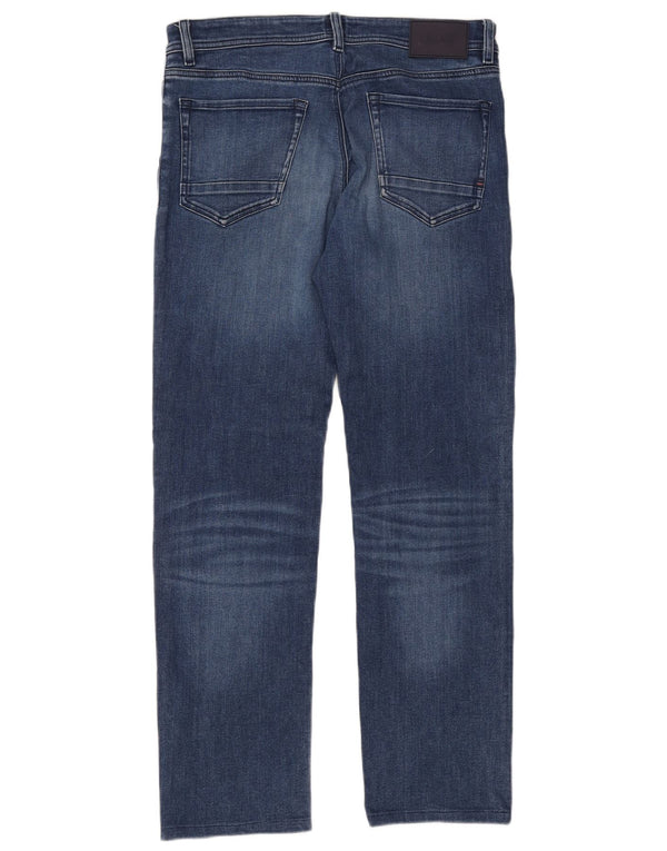Hugo Boss Herren Maine Regular Fit Straight Jeans W33 L34 Blaue Baumwolle