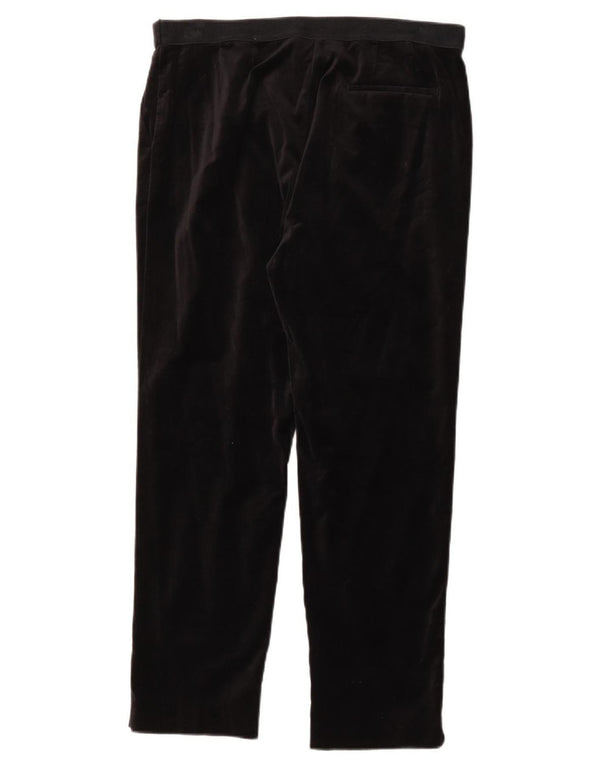 Marks & Spencer Damen Gerade Chinohose UK 14 Large W34 L27 Schwarz