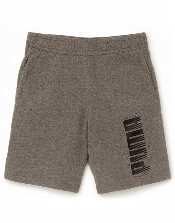Puma Boys Graphic Sport Shorts 9-10 Years Grey Cotton