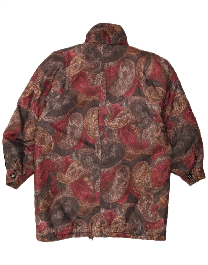 VINTAGE Damen Windjacke Mantel EU 36/38 Kleines mehrfarbiges Paisleymuster