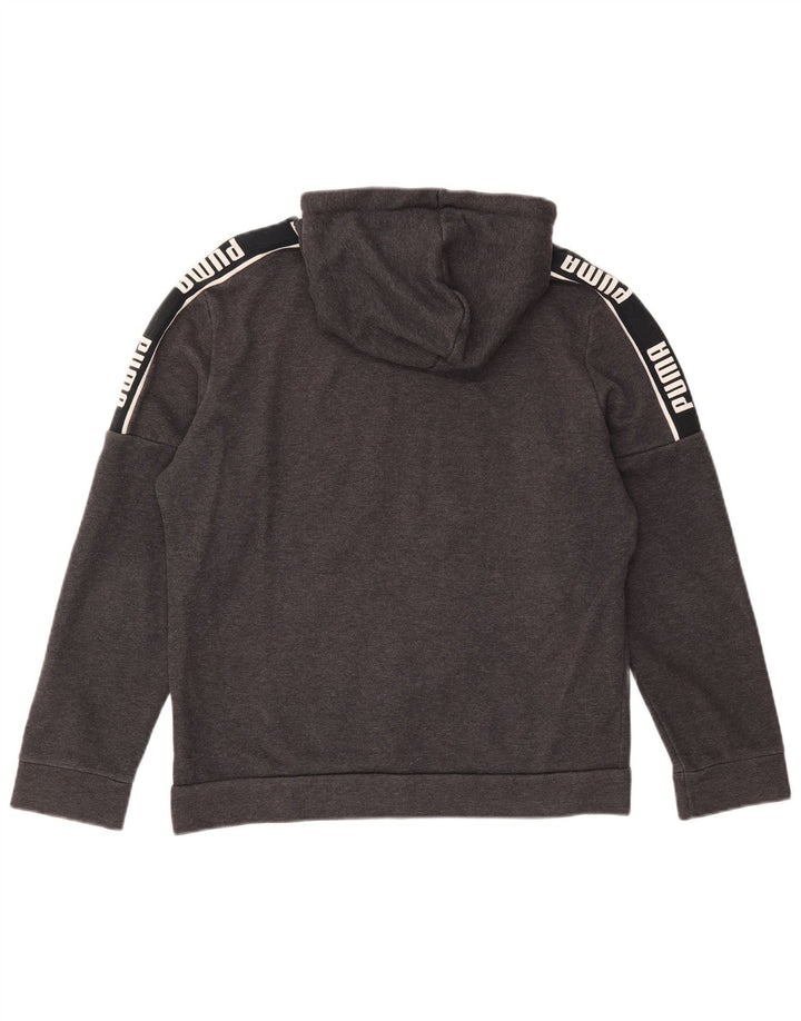 Puma Herren Graphic Hoodie Pullover Mittelgraue Colourblock-Baumwolle