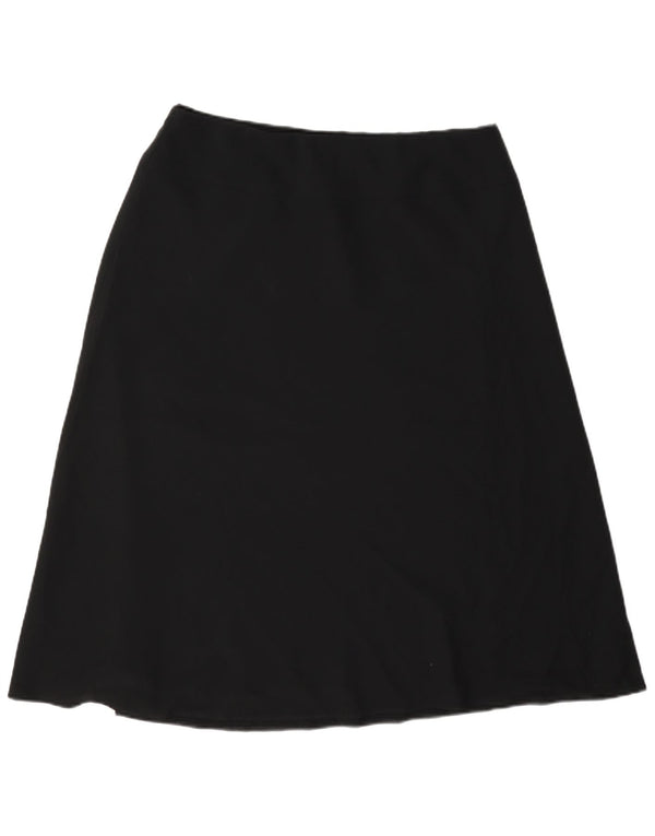 Vintage Damen A-Linie Rock W34 Groß Schwarz