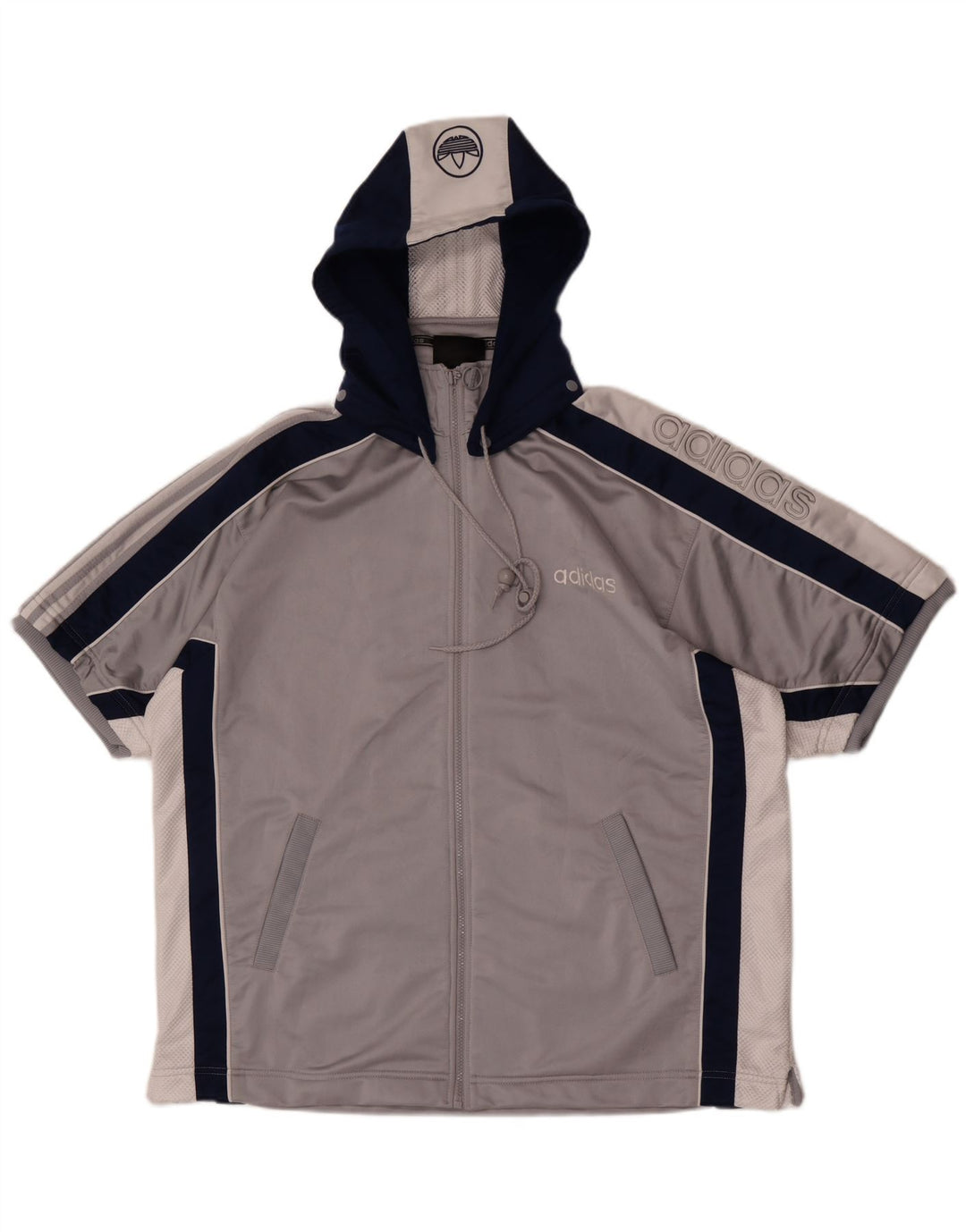 Adidas Herren-Trainingsanzugoberteil mit Grafik, UK 40/42, Mittelgrau, Farbblock
