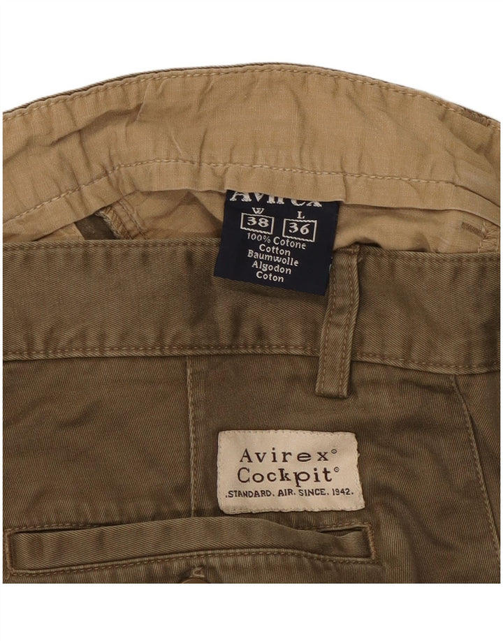 AVIREX Gerade Freizeithose für Herren, W38, L30, Khaki, Baumwolle