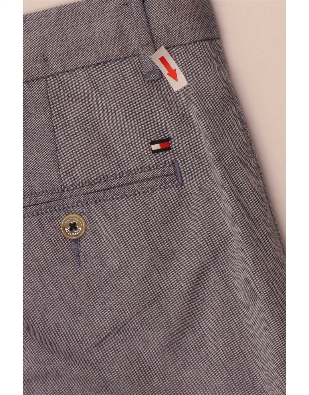 Tommy Hilfiger Herren Regular Chino Shorts W34 Large Blau Baumwolle