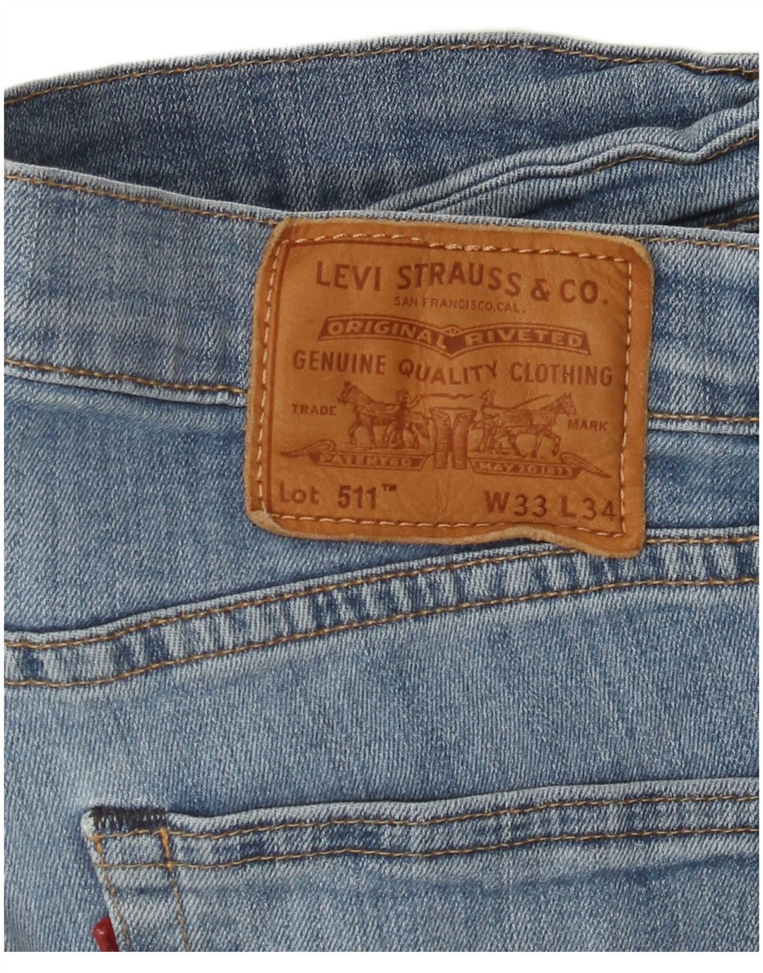 LEVI'S Herren 511 Slim Jeans W33 L34 Blaue Baumwolle