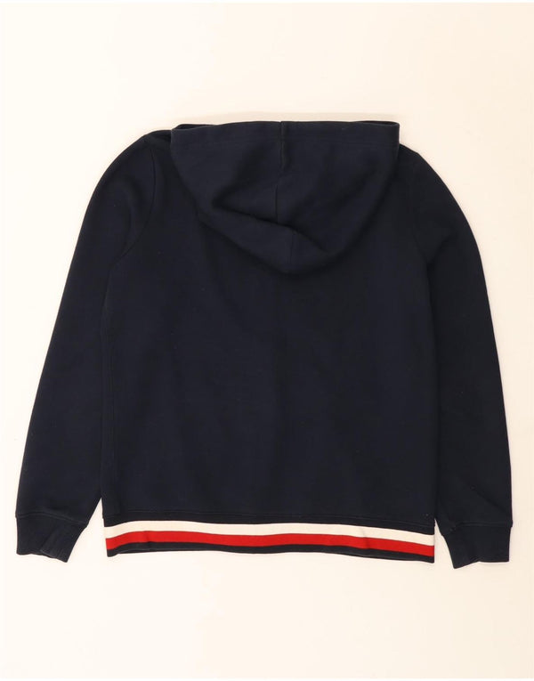 Tommy Hilfiger Damen-Kapuzenpullover mit Reißverschluss, UK 16, Größe L, Marineblau, Farbblock