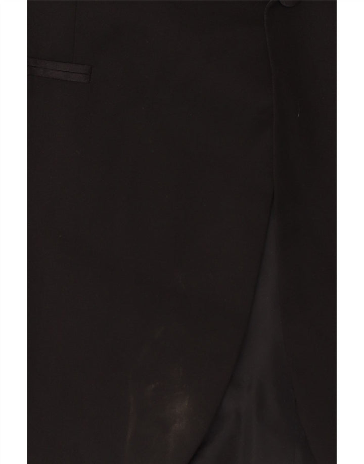 Hugo Boss Herren-Blazer mit 1 Knopf, UK 50, große schwarze Schurwolle