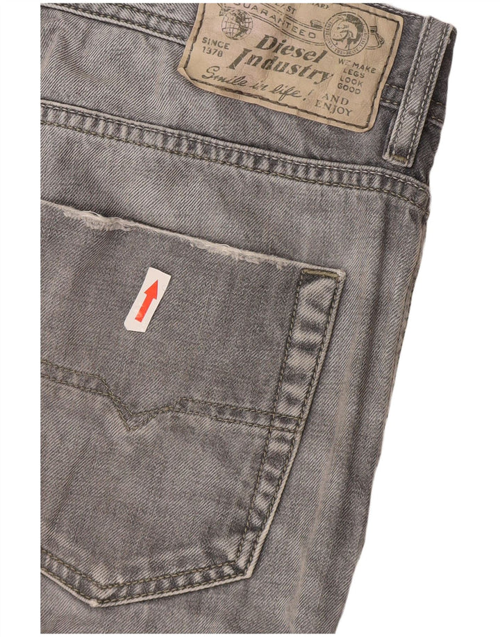 Diesel Herren Kakee Carrot Slim Jeans W32 L30 Graue Baumwolle