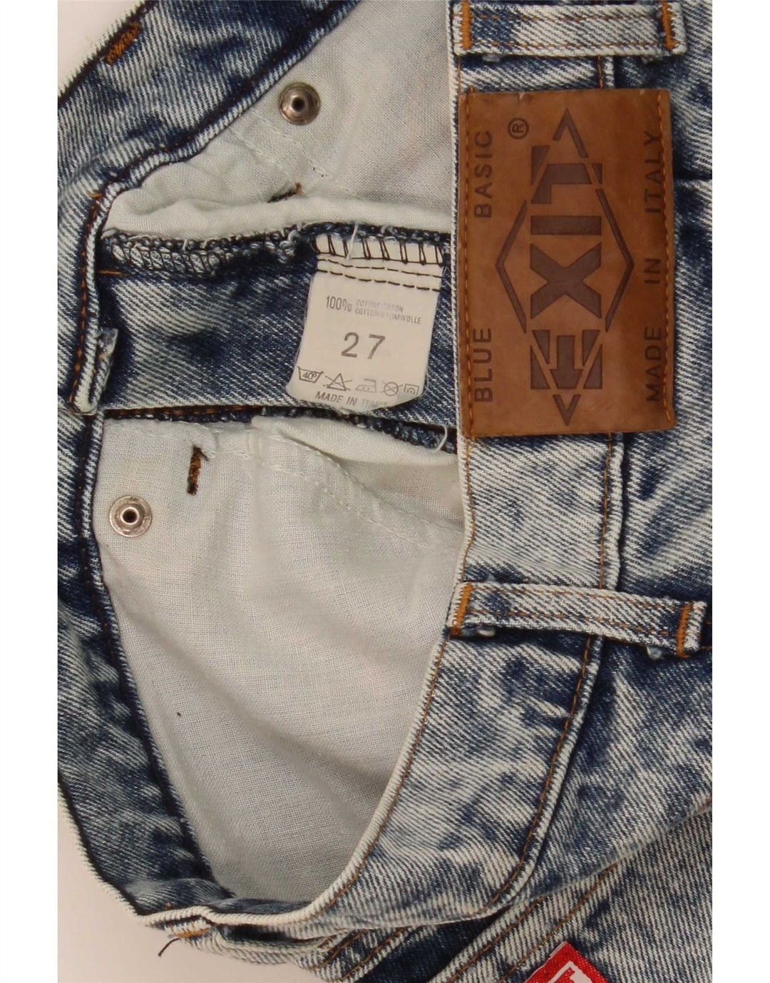 Vintage Damen Jeansrock W27 Kleine blaue Baumwolle